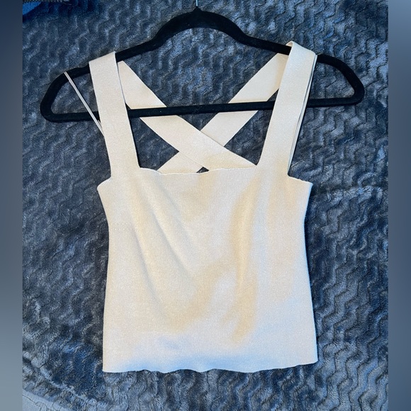 NWT Le Lis Knit Crop Top in Cream - Picture 3 of 10